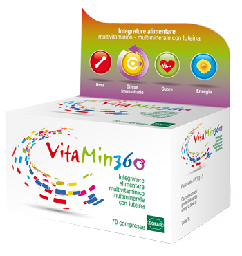 VITAMIN 360 MULTIVITAMINICO MULTIMINERALE 70 COMPRESSE ASTUCCIO 93,10 G - farmasconti.eu