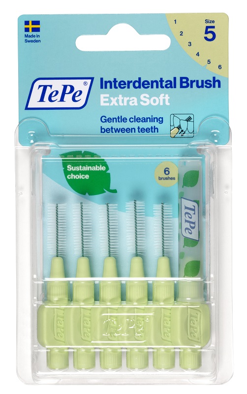TEPE SCOVOLINO XSOFT VERDE 0,8MM 6 PEZZI - farmasconti.eu