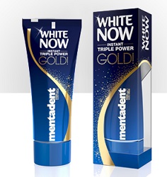 MENTADENT DENTIFRICIO WHITE NOW TRIPLE POWER GOLD 50 ML - farmasconti.eu