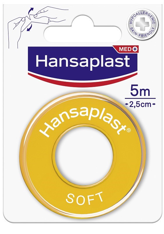 CEROTTO MEDICATO IN ROCCHETTO HANSAPLAST SOFT M5X2,5CM - farmasconti.eu