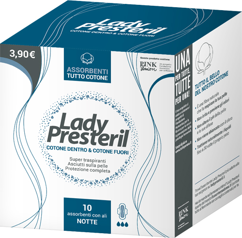LADY PRESTERIL COTONE DENTRO & COTONE FUORI 10 ASSORBENTI CON ALI NOTTE PROMO - farmasconti.eu