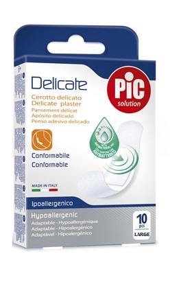 CEROTTO PIC DELICATE 25X72 MM ANTIBATTERICO 10 PEZZI - farmasconti.eu
