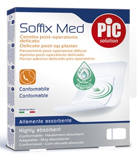 CEROTTO PIC SOFFIX MED IN TNT CON TAMPONE CENTRALE ASSORBENTE STERILE MONOUSO 30X10 CM STERILI ANTIBATTERICO 3 PEZZI - farmasconti.eu