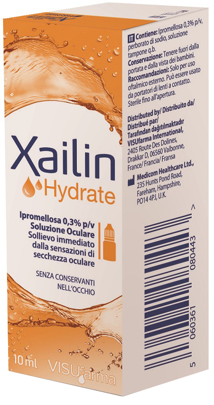 XAILIN HYDRATE GOCCE OCULARI IPROMELLOSA 0,3% FLACONE MULTIDOSE 10 ML - farmasconti.eu
