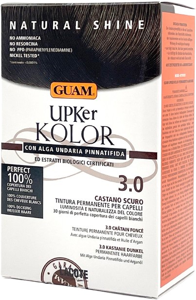 GUAM UPKER KOLOR TINTA CAPELLI 3,0 CASTANO SCURO CON ALGA UNDARIA PINNATIFIDA - farmasconti.eu