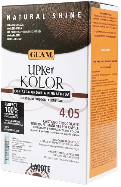 GUAM UPKER KOLOR TINTA CAPELLI 4,05 CASTANO CIOCCOLATO CON ALGA UNDARIA PINNATIFIDA - farmasconti.eu