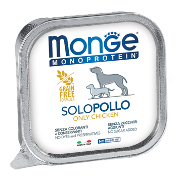 MONGE MONOPROTEICO 100% POLLO 150 G - farmasconti.eu