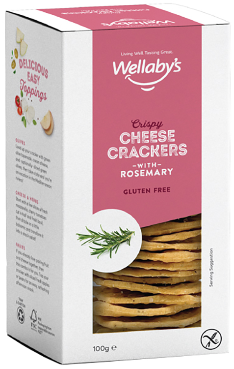 WELLABY'S CRACKERS ROSMARINO 100 G - farmasconti.eu