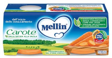 MELLIN OMOGENEIZZATO CAROTE 2 X 80 G - farmasconti.eu