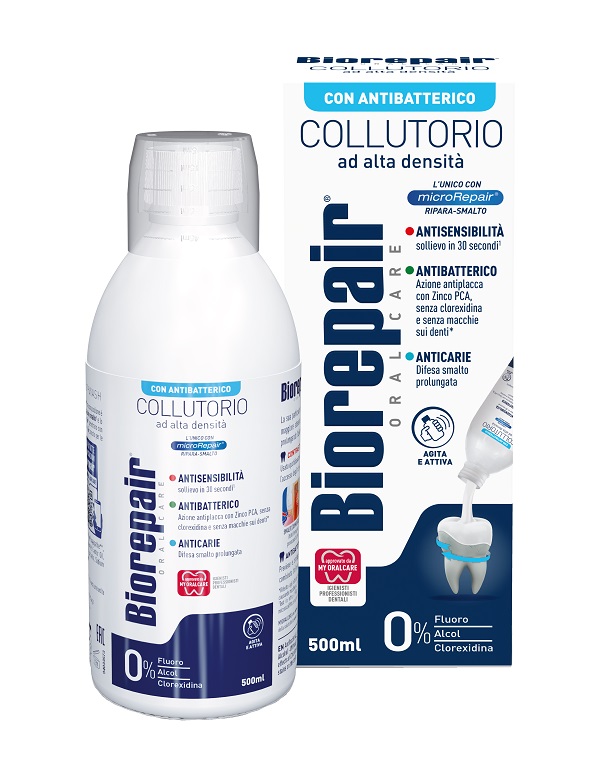 BIOREPAIR ORAL CARE COLLUTORIO ALTA INTENSITA' 3IN1 ANTISENSIBILITA', ANTIBATTERICO, ANTICARIE 500 ML - farmasconti.eu