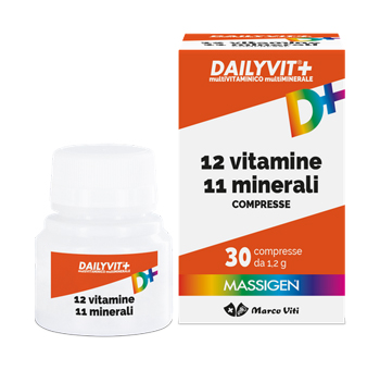MASSIGEN DAILYVIT 12 VITAMINE 11 MINERALI 30 COMPRESSE RIVESTITE - farmasconti.eu