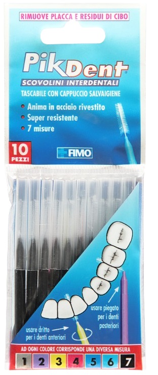 PIKDENT STUZZICOLINO 7 NERO 10 PEZZI - farmasconti.eu