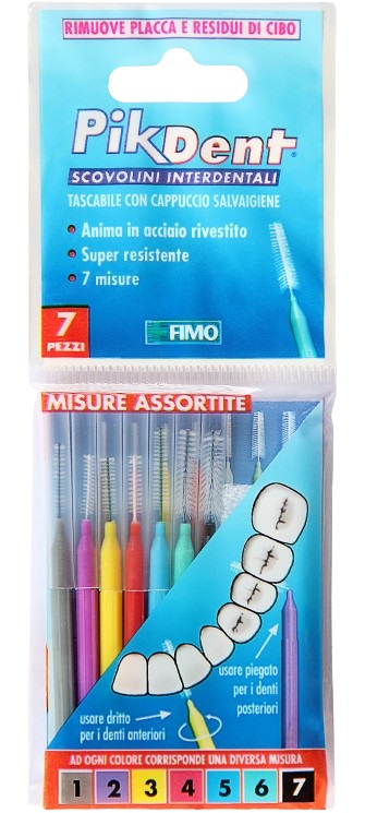 PIKDENT STUZZICOLINO 1 BUSTINA CON 7 MISURE ASSORTITE - farmasconti.eu
