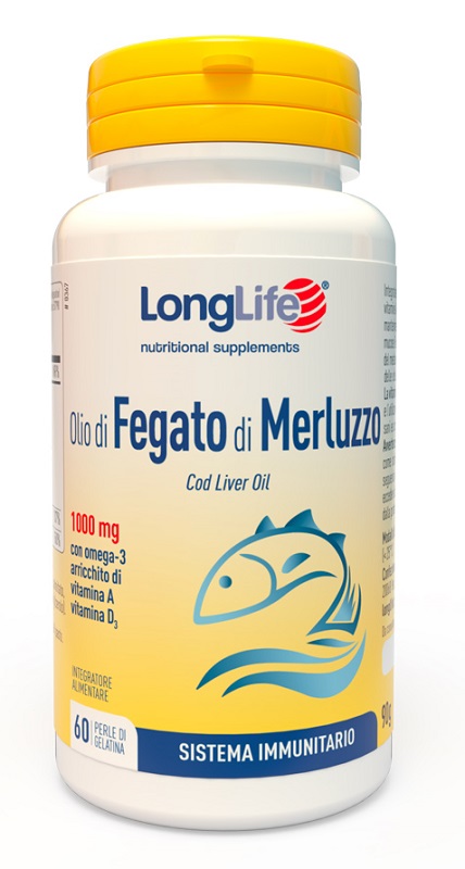 LONGLIFE OLIO FEGATO MERLUZZO 1000 MG 60 PERLE IN GELATINA - farmasconti.eu