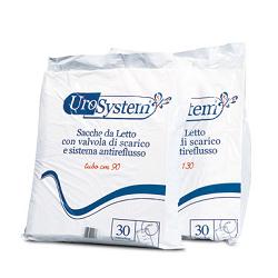 SACCA DI DRENAGGIO DA LETTO PER INCONTINENZA UROSYSTEM TUBO 90 CM CON SCARICO 30 PEZZI - farmasconti.eu