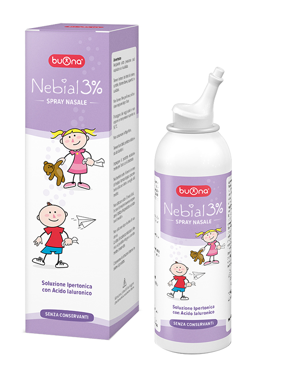 NEBIAL SOLUZIONE SALINA IPERTONICA DI SODIO CLORURO AL 3% CON ACIDO IALURONICO SPRAY NASALE 100 ML - farmasconti.eu