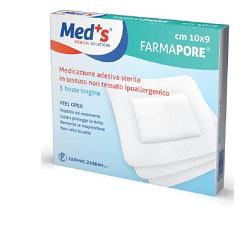 CEROTTO MEDS FARMAPORE STERILE CON TAMPONE DI GARZA CENTRALE E BORDI ADESIVI 6X9 CM 5 PEZZI - farmasconti.eu
