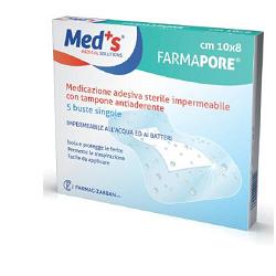 MEDICAZIONE MEDS PORE ADESIVA IMPERMEABILE 5X7CM 5 PEZZI - farmasconti.eu