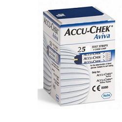 STRISCE MISURAZIONE GLICEMIA ACCU-CHEK AVIVA BRK RETAIL 25 PEZZI - farmasconti.eu