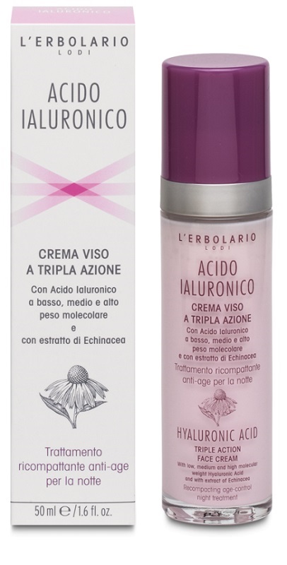 ACIDO IALURONICO CREMA VISO A TRIPLA AZIONE TRATTAMENTO RICOMPATTANTE ANTIAGE NOTTE 50 ML - farmasconti.eu
