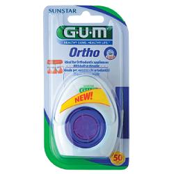 GUM ORTHO FLOSS FILO SPUGNOSO 50 PEZZI - farmasconti.eu