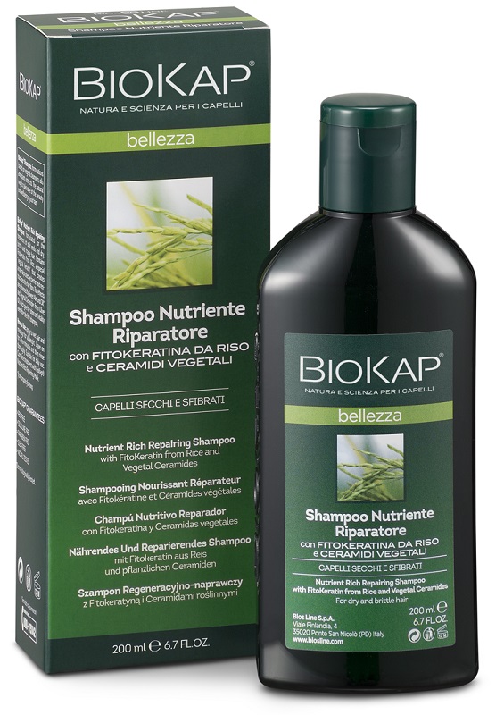 BIOKAP BELLEZZA SHAMPOO NUTRIENTE/RIPARATORE 200 ML BIOSLINE - farmasconti.eu