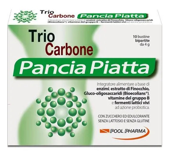 TRIOCARBONE PANCIA PIATTA 10 BUSTINE BIPARTITE 4 G - farmasconti.eu