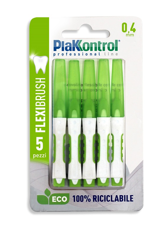 PLAKKONTROL SCOVOLINO INTERDENTALE FLEXI BRUSH04 BLISTER 5 PEZZI - farmasconti.eu
