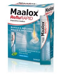 SOSPENSIONE ORALE MAALOX REFLURAPID 20 BUSTINE MONODOSE DA 10 ML - farmasconti.eu