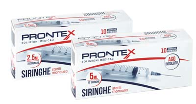 SIRINGA PRONTEX 2,5 ML AGO IND 10 PEZZI - farmasconti.eu