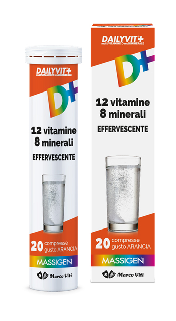 MASSIGEN DAILYVIT 12 VITAMINE 8 MINERALI EFFERVESCENTE 20 COMPRESSE - farmasconti.eu