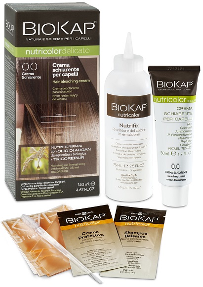 BIOKAP NUTRICOLOR 0,0 NEW CREMA SCHIARENTE TINTA TUBO + FLACONE - farmasconti.eu