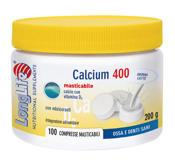 LONGLIFE CALCIUM LATTE 100 COMPRESSE 400 MG - farmasconti.eu