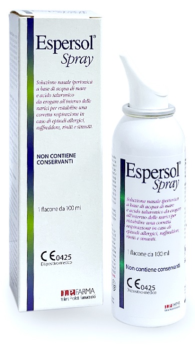 SOLUZIONE NASALE ESPERSOL SPRAY IPERTONICA A BASE DI ACQUA DI MARE E ACIDO IALURONICO 0,02% 100ML - farmasconti.eu