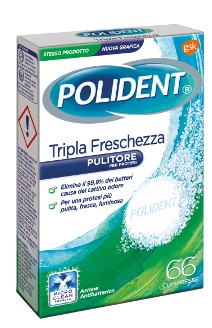 POLIDENT TRIPLA FRESCHEZZA 66 COMPRESSE - farmasconti.eu