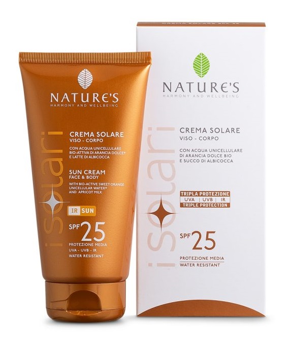 NATURE'S I SOLARI CREMA SOLARE VISO E CORPO SPF 25 IR SUN 150 ML - farmasconti.eu
