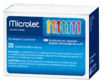 LANCETTE PUNGIDITO PER DISPOSITIVO MICROLET 25 PEZZI - farmasconti.eu