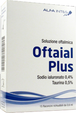 SOLUZIONE OFTALMICA OFTAIAL PLUS ACIDO IALURONICO 0,4% E TAURINA 15 FLACONCINI RICHIUDIBILI DA 0,6 ML - farmasconti.eu