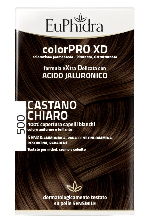 EUPHIDRA COLORPRO XD 500 CAST CHIARO GEL COLORANTE CAPELLI IN FLACONE + ATTIVANTE + BALSAMO + GUANTI - farmasconti.eu