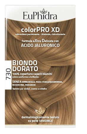 EUPHIDRA COLORPRO XD 730 BIONDO DORATO GEL COLORANTE CAPELLI IN FLACONE + ATTIVANTE + BALSAMO + GUANTI - farmasconti.eu