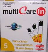 TEST TRIGLICERIDI MULTICARE IN STRISCE CON ASPIRAZIONE CAPIILLARE 5 PEZZI - farmasconti.eu