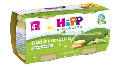 HIPP BIO HIPP BIO OMOGENEIZZATO ZUCCHINE CON PATATE 2X80 G - farmasconti.eu
