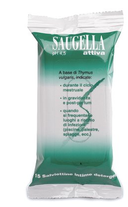 SAUGELLA ATTIVA SALVIETTINE 15 BUSTINE - farmasconti.eu