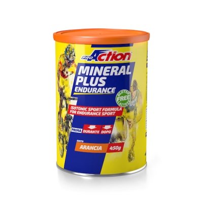 PROACTION MINERAL PLUS ENERGETICO E SALINO ISOTONICO ALL'ARANCIA 450 G - farmasconti.eu