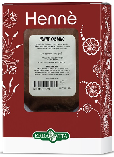 HENNE COLORANTE CAPELLI CASTANO 100 G - farmasconti.eu