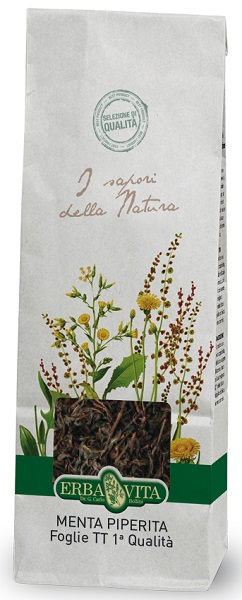 MENTA PIPERITA TAGLIO TISANA PRIMA QUALITA' FOGLIE 100 G - farmasconti.eu