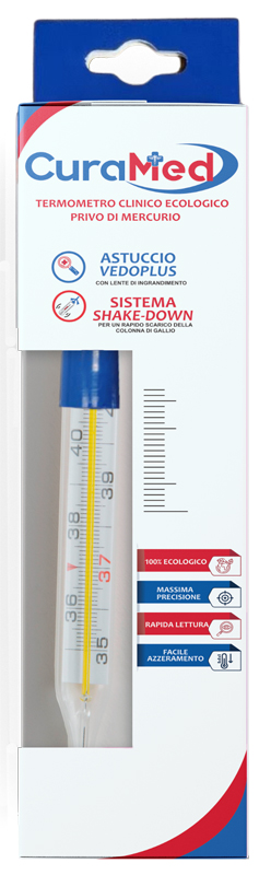 TERMOMETRO CLINICO OVALE AL GALLIO CON AGITATORE CURATERM - farmasconti.eu