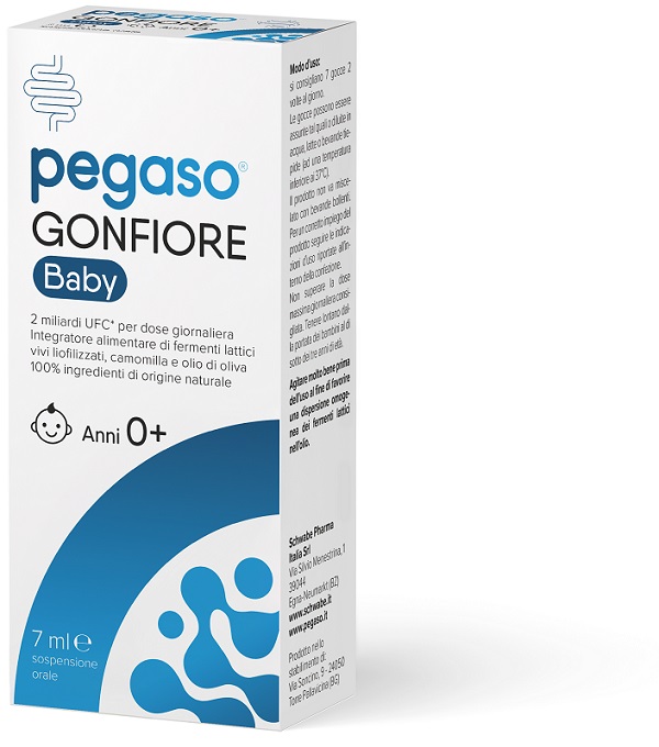 PEGASO GONFIORE BABY 1 FLACONCINO 7 ML SENZA ZUCCHERO SENZA GLUTINE NATURALMENTE PRIVO DI LATTOSIO - farmasconti.eu