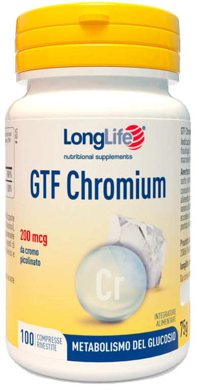 LONGLIFE GTF CHROMIUM 100 COMPRESSE RIVESTITE - farmasconti.eu