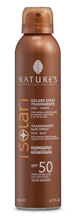 NATURE'S I SOLARI SPRAY TRASPARENTE SPF50 200 ML - farmasconti.eu
